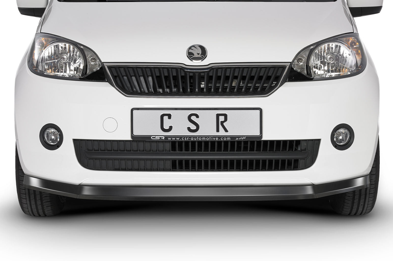 CSR Frontspoiler | Cup-Spoilerlippe mit ABE für Skoda Citigo CSL350-S Strukturiert schwarz matt (keine Lackierung erforderlich)