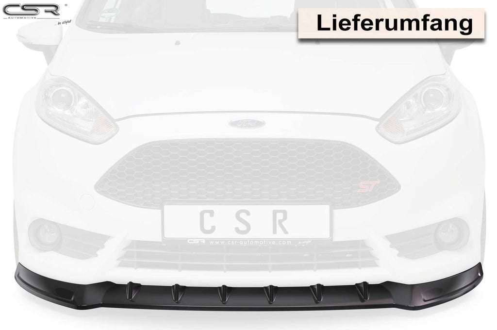 CSR Frontspoiler | Cup-Spoilerlippe mit ABE für Ford Fiesta MK7 ST CSL351-S Strukturiert schwarz matt (keine Lackierung erforderlich)