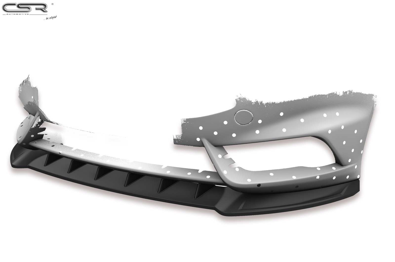 CSR Frontspoiler | Cup-Spoilerlippe mit ABE für Ford Fiesta MK7 ST CSL351-S Strukturiert schwarz matt (keine Lackierung erforderlich)