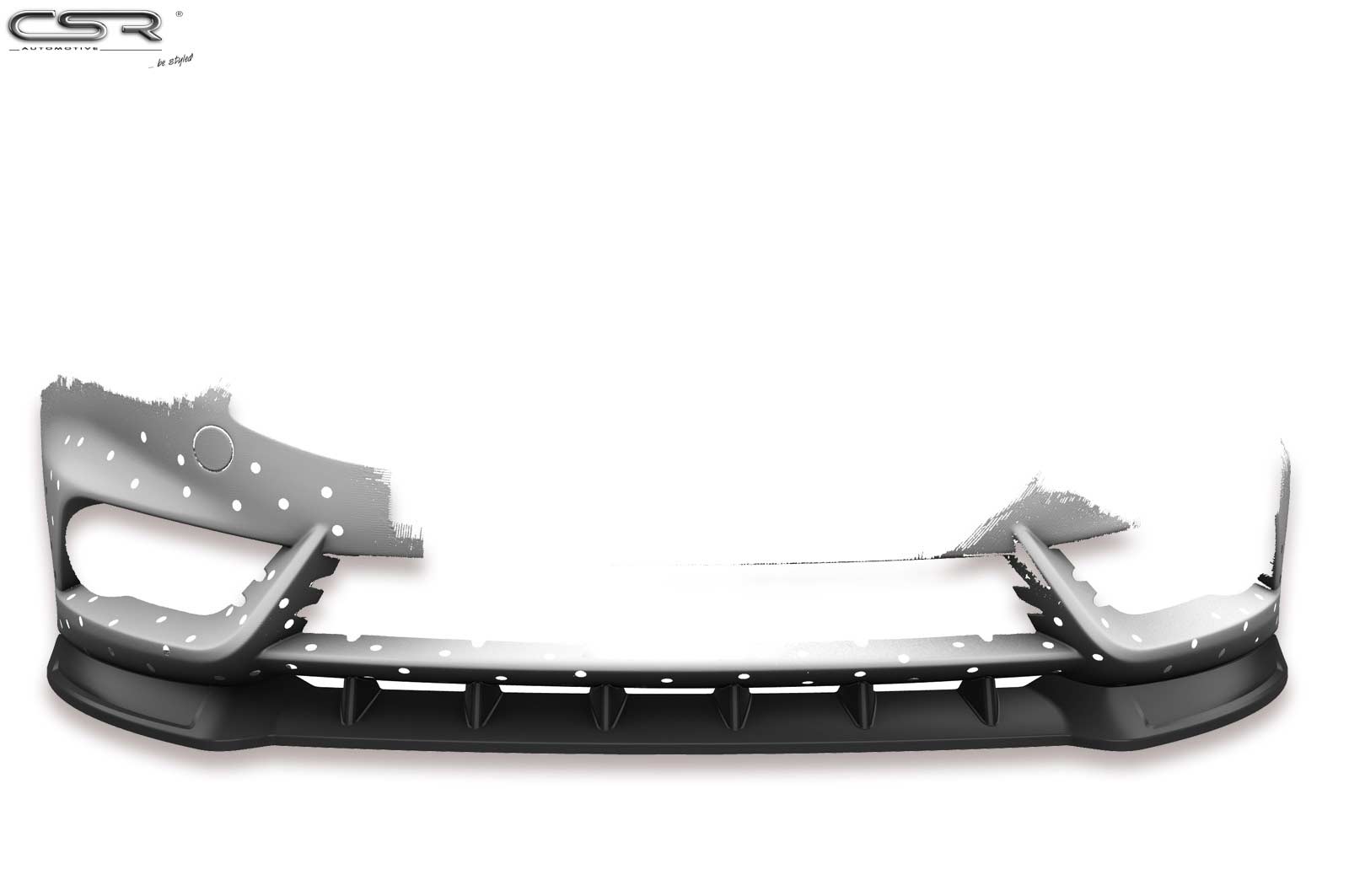CSR Frontspoiler | Cup-Spoilerlippe mit ABE für Ford Fiesta MK7 ST CSL351-S Strukturiert schwarz matt (keine Lackierung erforderlich)