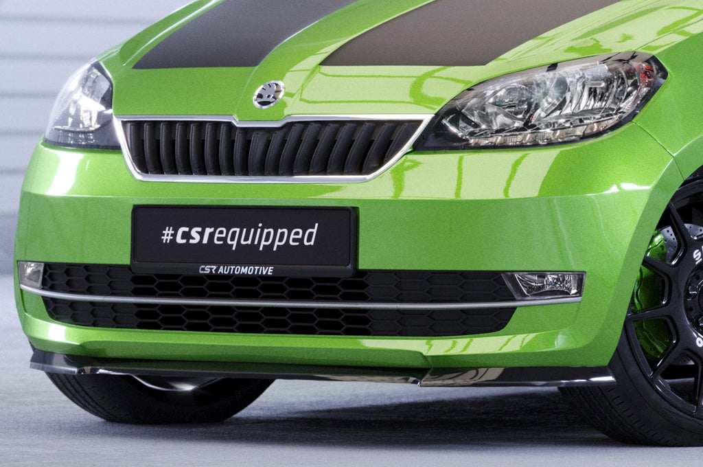 CSR Frontspoiler | Cup-Spoilerlippe mit ABE für Skoda Citigo CSL352-L Unlackiert roh (Lackierung erforderlich)