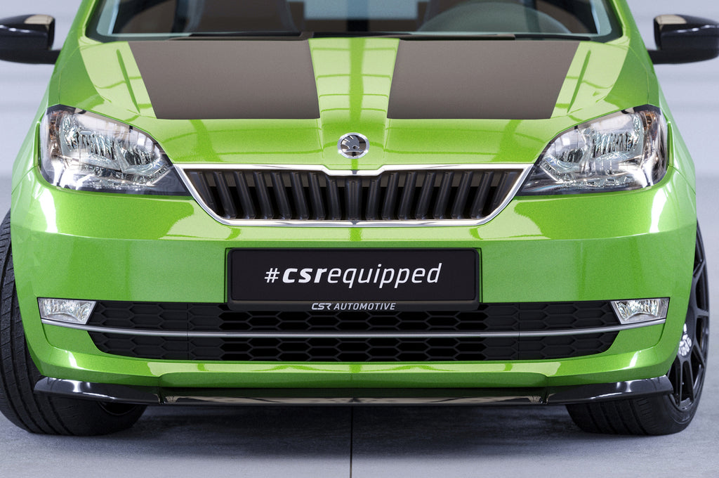 CSR Frontspoiler | Cup-Spoilerlippe mit ABE für Skoda Citigo CSL352-L Unlackiert roh (Lackierung erforderlich)