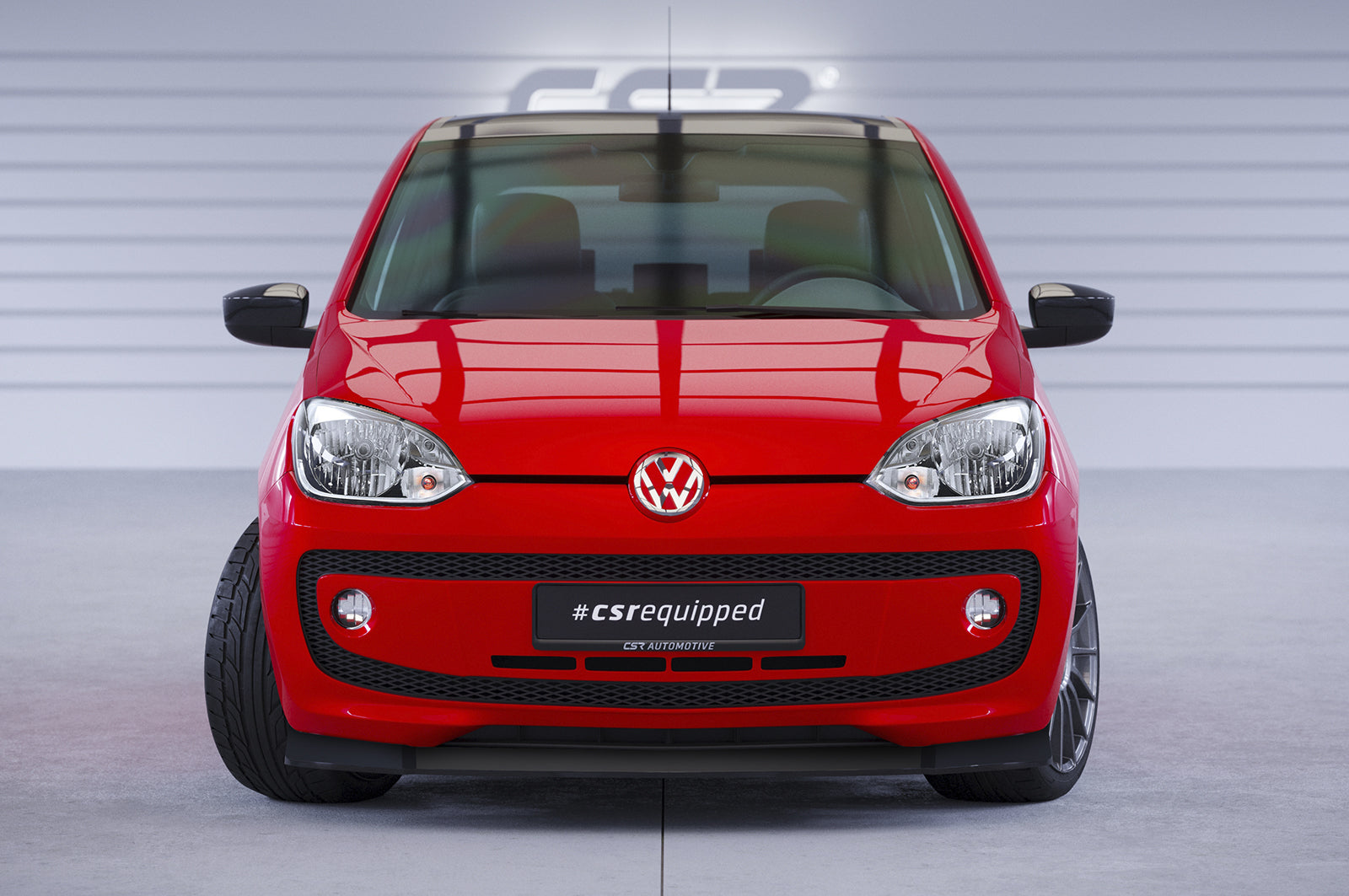 CSR Frontspoiler | Cup-Spoilerlippe mit ABE für VW up! CSL354-C Carbon Look Hochglanz (keine Lackierung erforderlich)