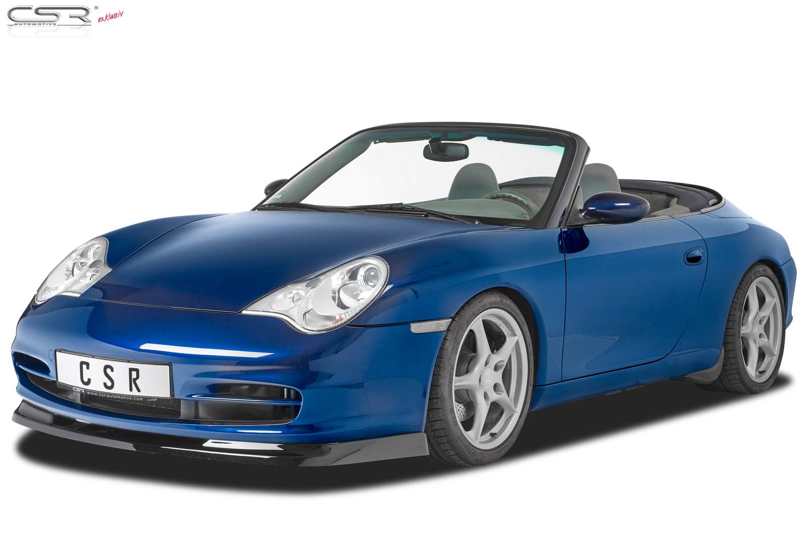 CSR Frontspoiler | Cup-Spoilerlippe mit ABE für Porsche 911/996 CSL355-S Strukturiert schwarz matt (keine Lackierung erforderlich)