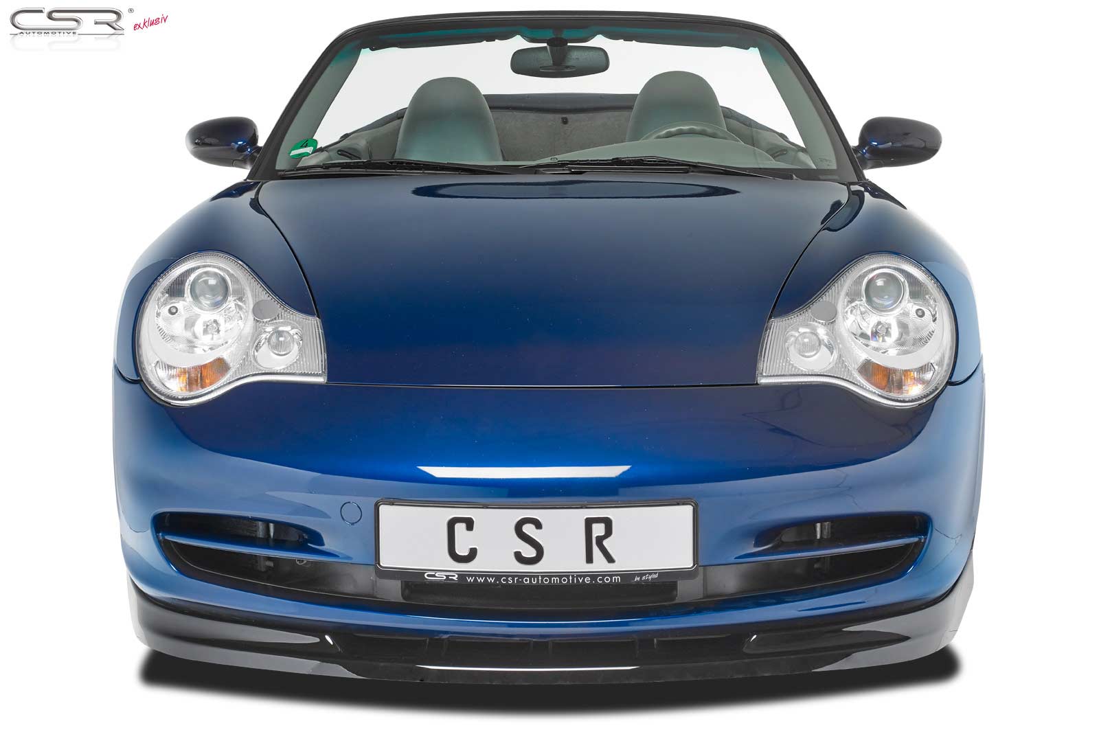 CSR Frontspoiler | Cup-Spoilerlippe mit ABE für Porsche 911/996 CSL355-G Glossy schwarz Hochglanz (keine Lackierung erforderlich)