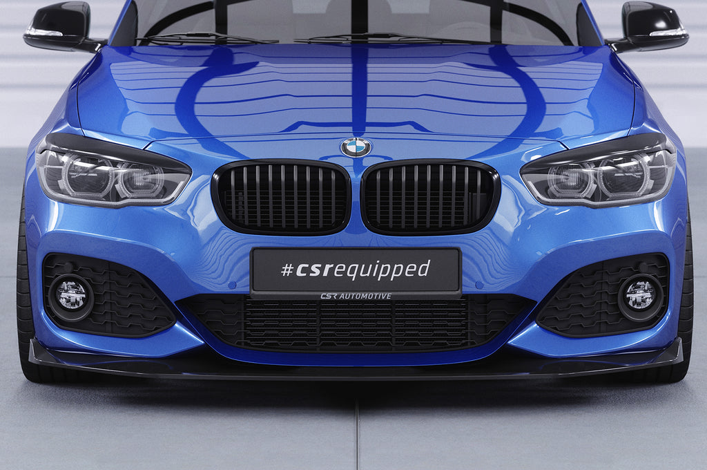 CSR Frontspoiler | Cup-Spoilerlippe mit ABE für BMW 1er F20/F21 M-Paket CSL356-C Carbon Look Hochglanz (keine Lackierung erforderlich)