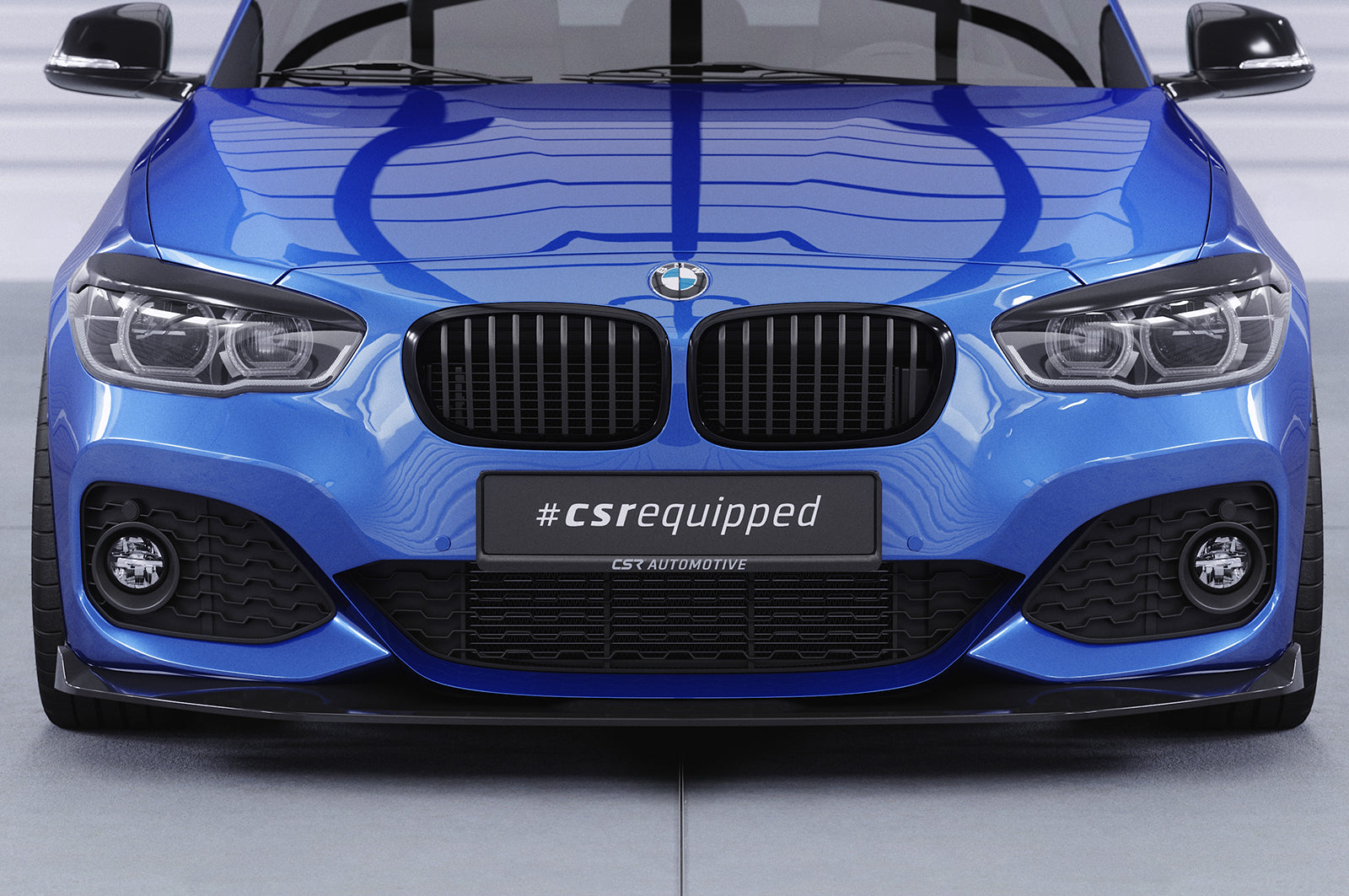 CSR Frontspoiler | Cup-Spoilerlippe mit ABE für BMW 1er F20/F21 M-Paket CSL356-C Carbon Look Hochglanz (keine Lackierung erforderlich)