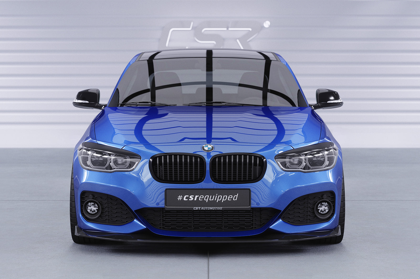 CSR Frontspoiler | Cup-Spoilerlippe mit ABE für BMW 1er F20/F21 M-Paket CSL356-S Strukturiert schwarz matt (keine Lackierung erforderlich)