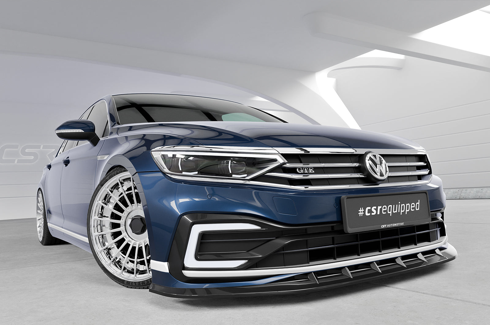 CSR Frontspoiler | Cup-Spoilerlippe mit ABE für VW Passat B8 Typ 3G CSL358-G Glossy schwarz Hochglanz (keine Lackierung erforderlich)