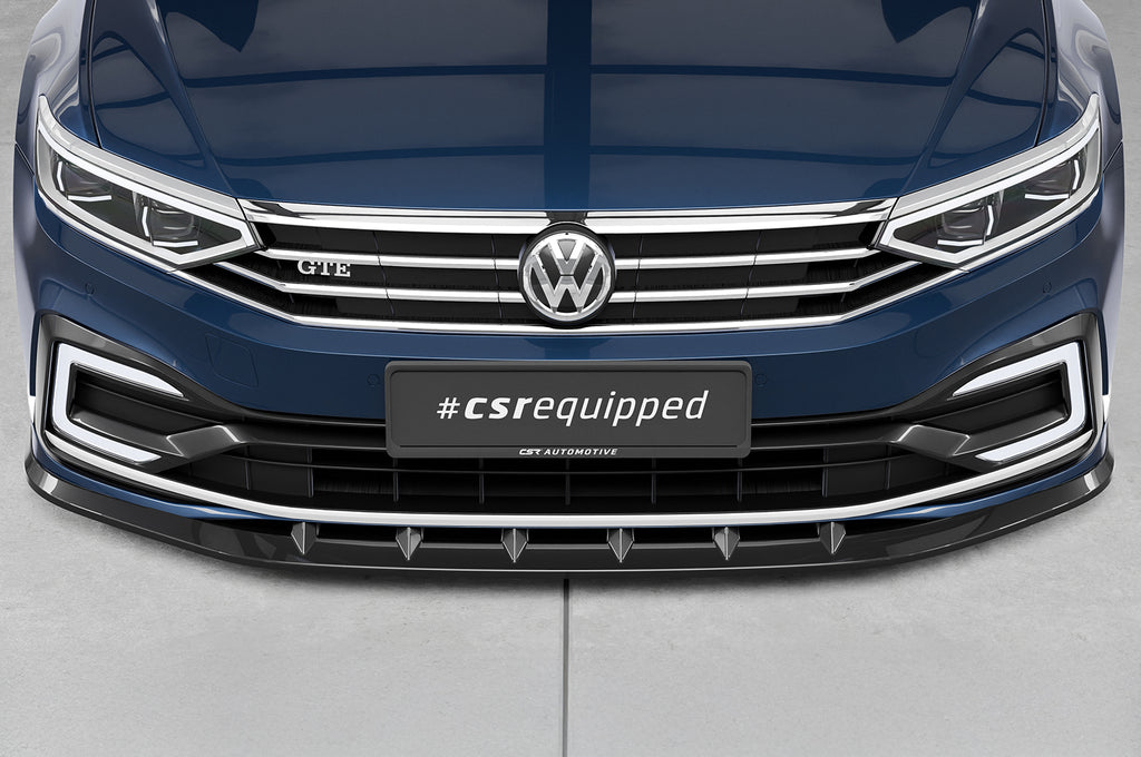 CSR Frontspoiler | Cup-Spoilerlippe mit ABE für VW Passat B8 Typ 3G CSL358-S Strukturiert schwarz matt (keine Lackierung erforderlich)