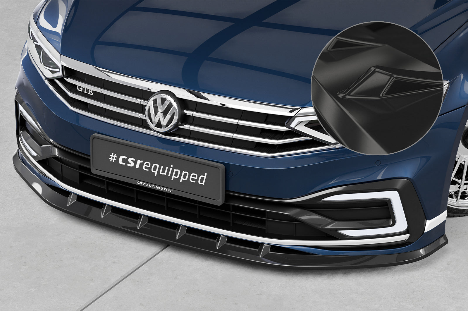 CSR Frontspoiler | Cup-Spoilerlippe mit ABE für VW Passat B8 Typ 3G CSL358-G Glossy schwarz Hochglanz (keine Lackierung erforderlich)