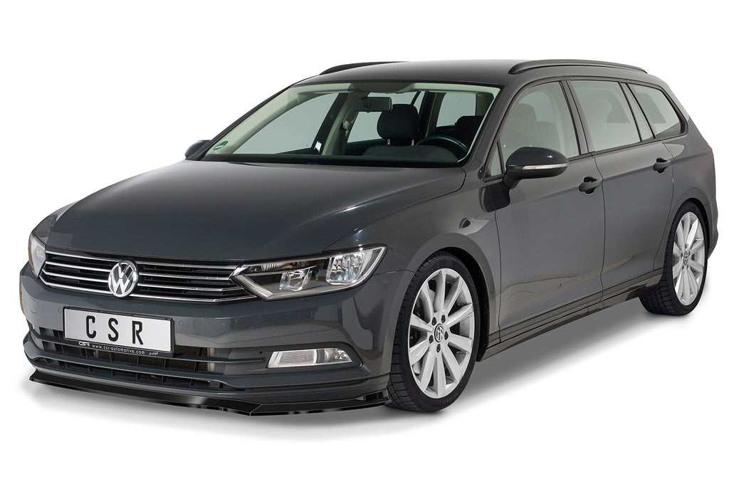CSR Frontspoiler | Cup-Spoilerlippe mit ABE für VW Passat B8 Typ 3G CSL359-S Strukturiert schwarz matt (keine Lackierung erforderlich)