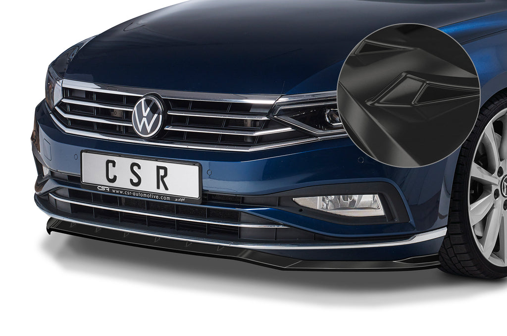 CSR Frontspoiler | Cup-Spoilerlippe mit ABE für VW Passat B8 Typ 3G CSL360-G Glossy schwarz Hochglanz (keine Lackierung erforderlich)