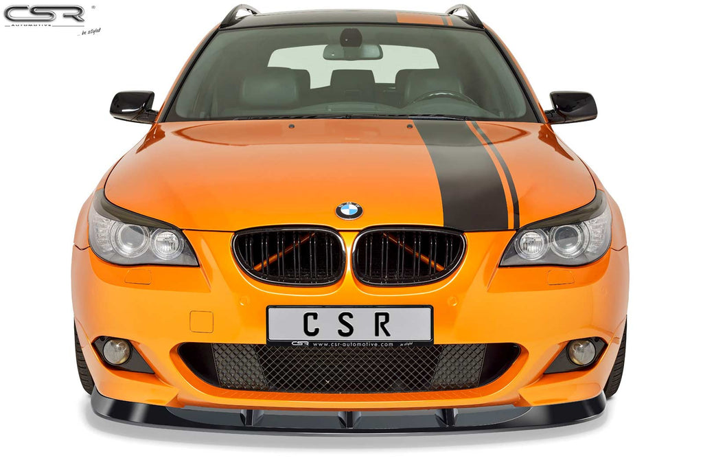 CSR Frontspoiler | Cup-Spoilerlippe mit ABE für BMW 5er E60 / E61 CSL361-G Glossy schwarz Hochglanz (keine Lackierung erforderlich)