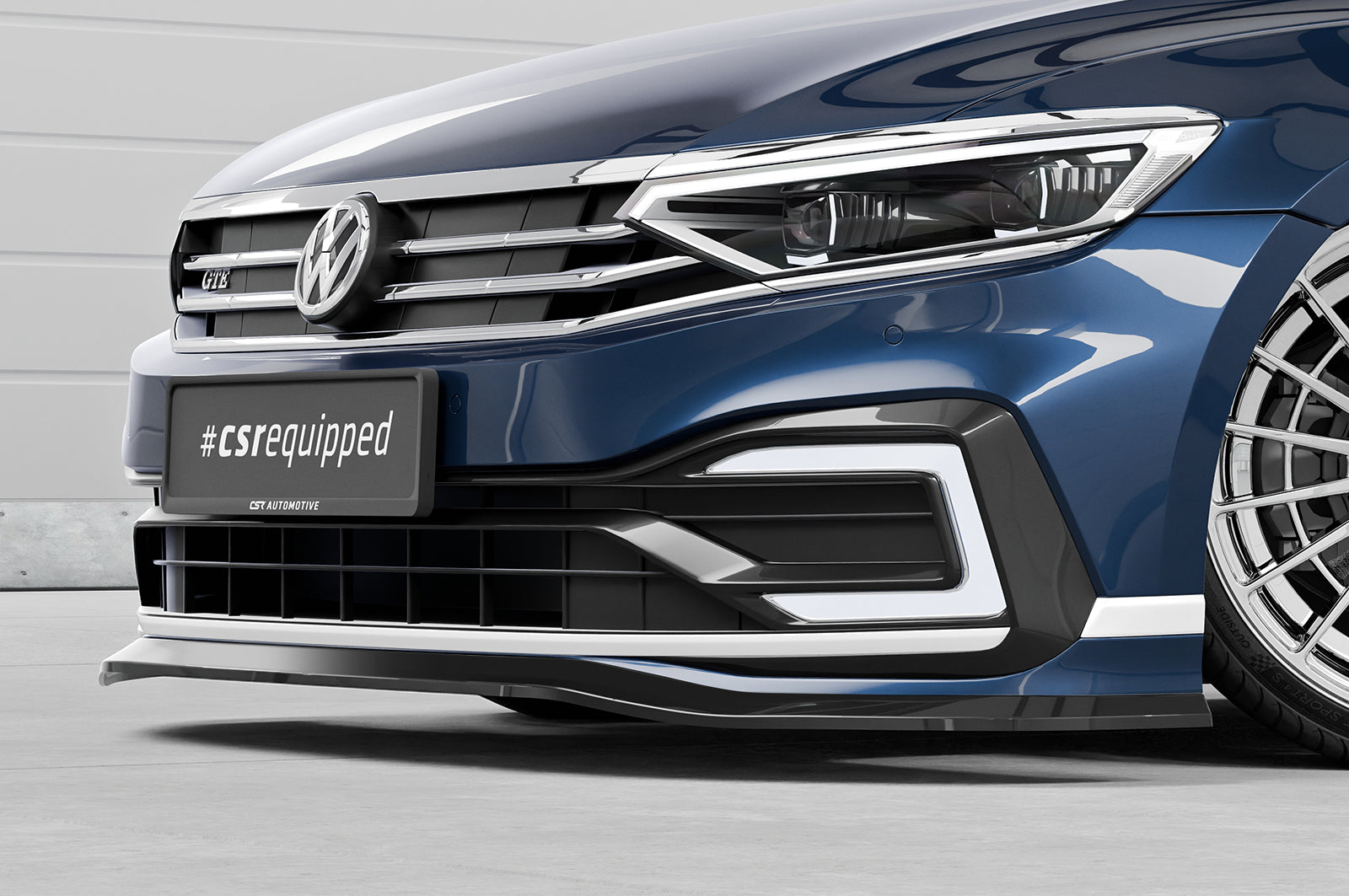CSR Frontspoiler | Cup-Spoilerlippe mit ABE für VW Passat B8 Typ 3G CSL362-G Glossy schwarz Hochglanz (keine Lackierung erforderlich)