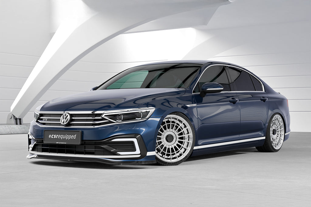 CSR Frontspoiler | Cup-Spoilerlippe mit ABE für VW Passat B8 Typ 3G CSL362-G Glossy schwarz Hochglanz (keine Lackierung erforderlich)