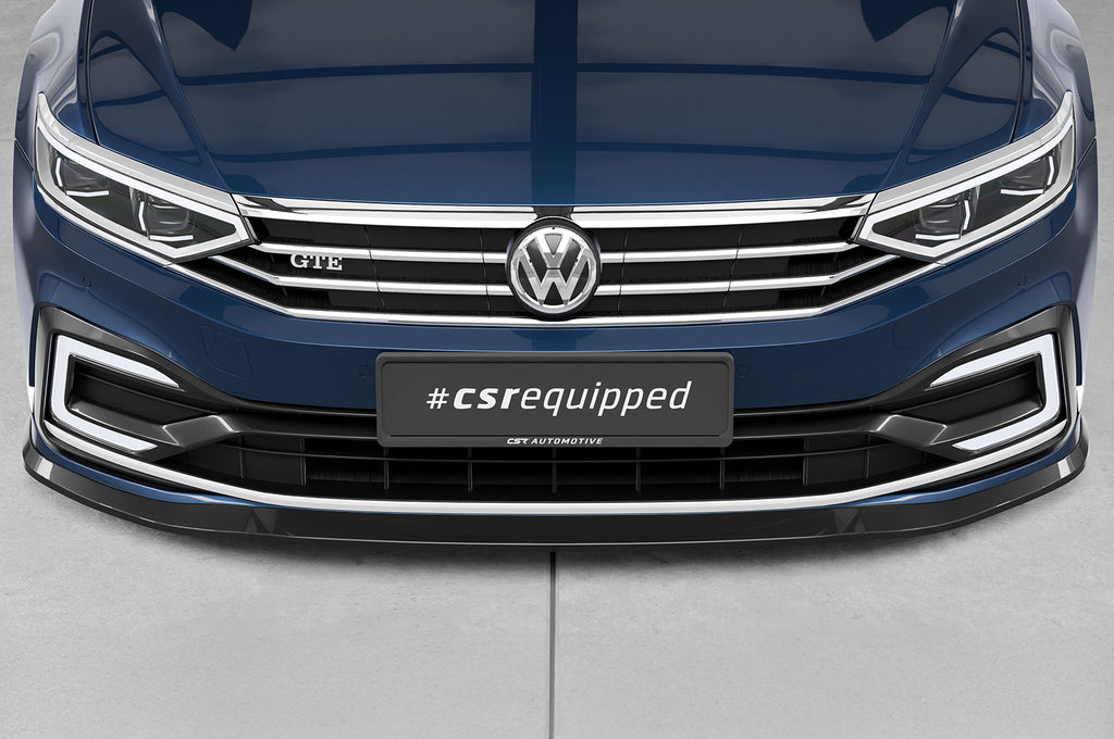 CSR Frontspoiler | Cup-Spoilerlippe mit ABE für VW Passat B8 Typ 3G CSL362-G Glossy schwarz Hochglanz (keine Lackierung erforderlich)