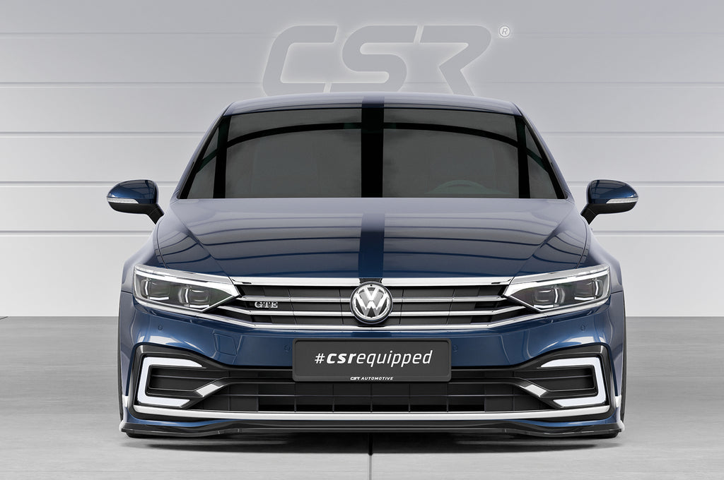 CSR Frontspoiler | Cup-Spoilerlippe mit ABE für VW Passat B8 Typ 3G CSL362-G Glossy schwarz Hochglanz (keine Lackierung erforderlich)