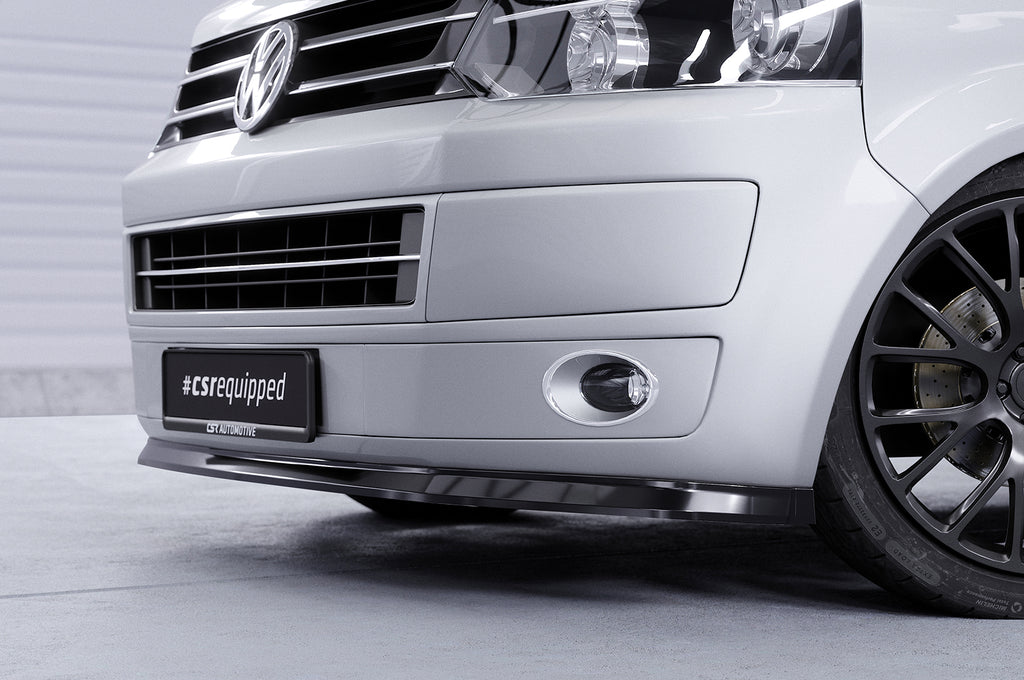 CSR Frontspoiler | Cup-Spoilerlippe mit ABE für VW T5 Bus CSL363-C Carbon Look Hochglanz (keine Lackierung erforderlich)