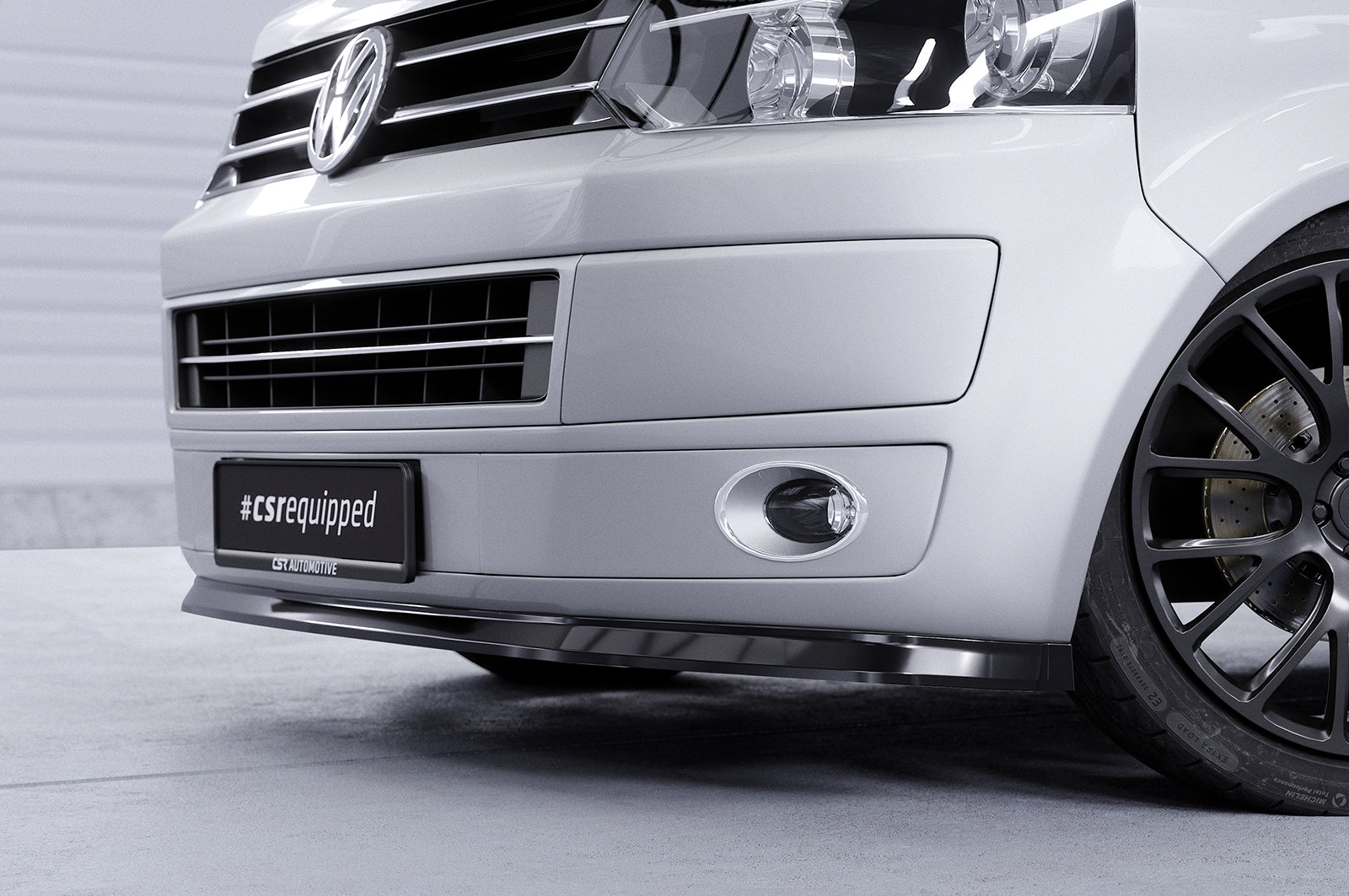 CSR Frontspoiler | Cup-Spoilerlippe mit ABE für VW T5 Bus CSL363-L Unlackiert roh (Lackierung erforderlich)