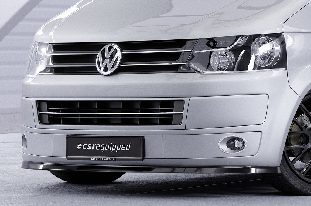 CSR Frontspoiler | Cup-Spoilerlippe mit ABE für VW T5 Bus CSL363-C Carbon Look Hochglanz (keine Lackierung erforderlich)