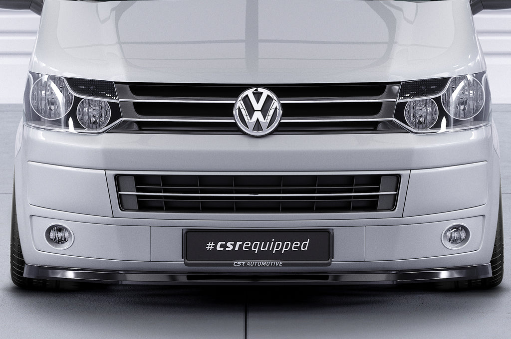 CSR Frontspoiler | Cup-Spoilerlippe mit ABE für VW T5 Bus CSL363-S Strukturiert schwarz matt (keine Lackierung erforderlich)