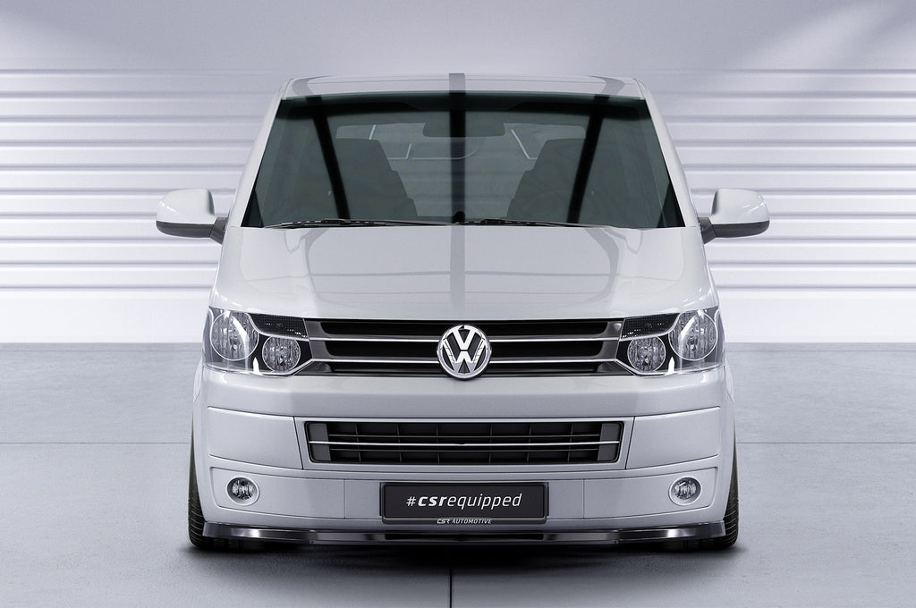 CSR Frontspoiler | Cup-Spoilerlippe mit ABE für VW T5 Bus CSL363-C Carbon Look Hochglanz (keine Lackierung erforderlich)