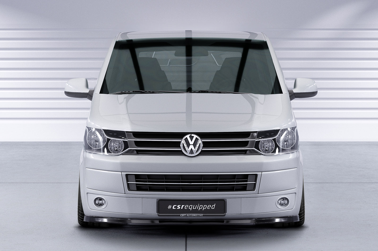 CSR Frontspoiler | Cup-Spoilerlippe mit ABE für VW T5 Bus CSL363-C Carbon Look Hochglanz (keine Lackierung erforderlich)