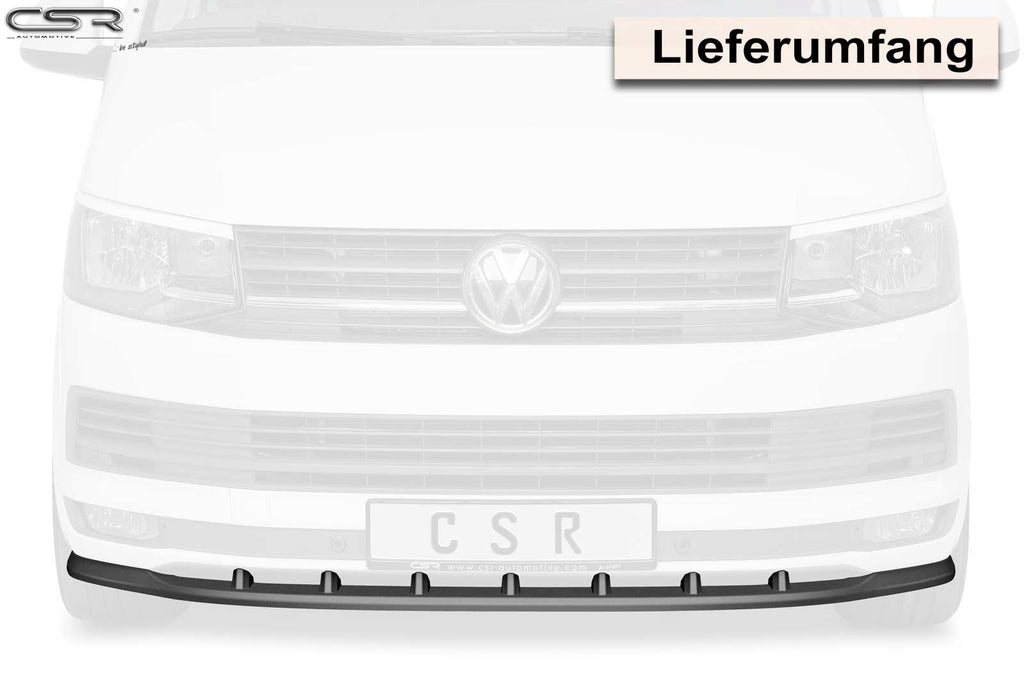 CSR Frontspoiler | Cup-Spoilerlippe mit ABE für VW T6 Bus CSL365-L Unlackiert roh (Lackierung erforderlich)