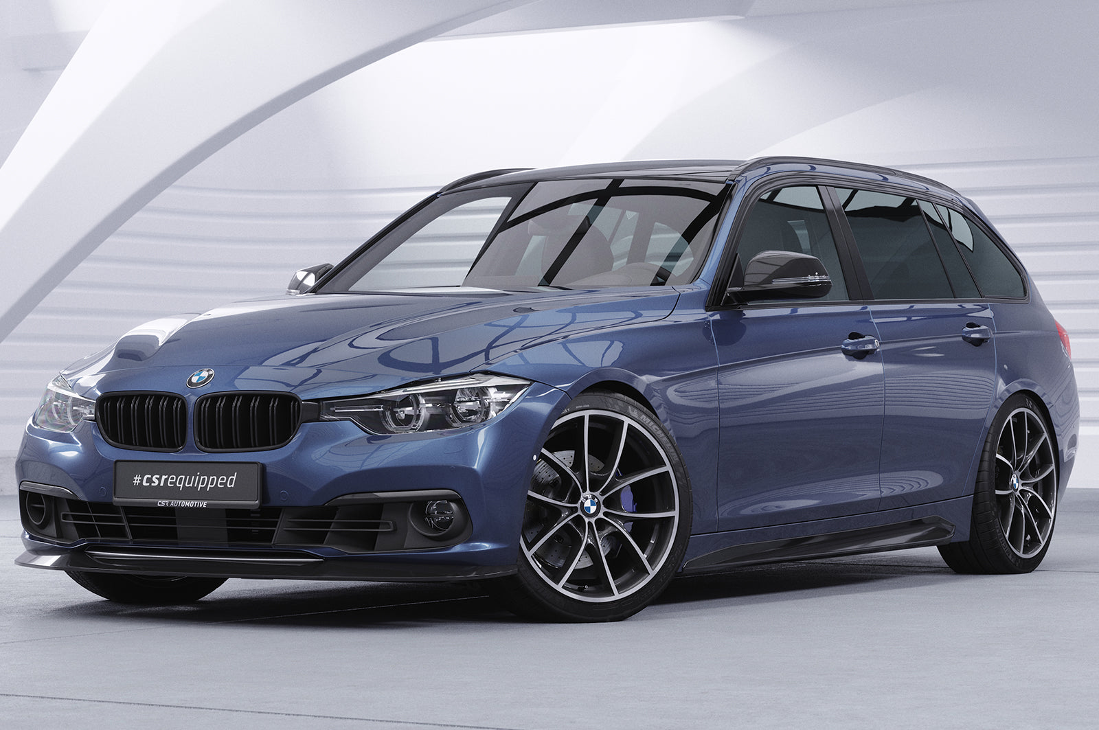 CSR Frontspoiler | Cup-Spoilerlippe mit ABE für BMW 3er F30/F31 CSL366-G Glossy schwarz Hochglanz (keine Lackierung erforderlich)