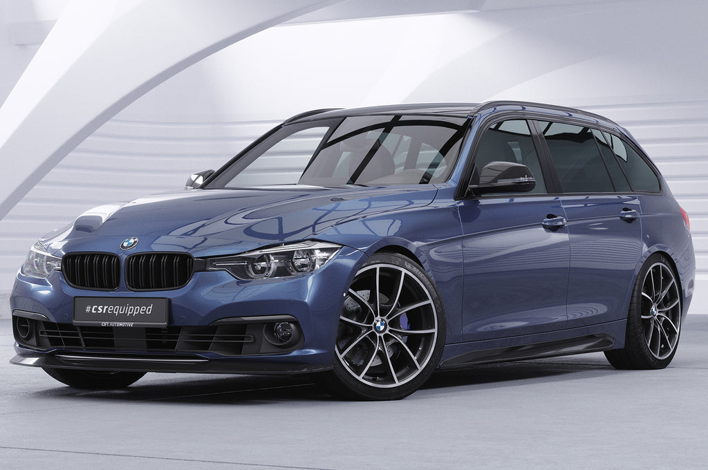 CSR Frontspoiler | Cup-Spoilerlippe mit ABE für BMW 3er F30/F31 CSL366-C Carbon Look Hochglanz (keine Lackierung erforderlich)