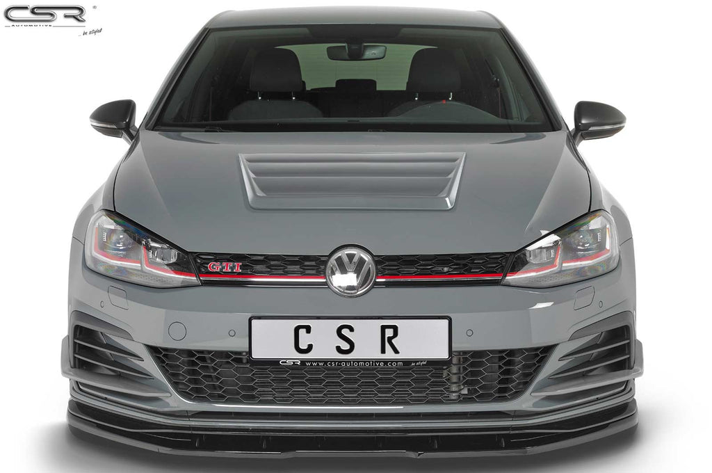 CSR Frontspoiler | Cup-Spoilerlippe mit ABE für VW Golf 7 GTI TCR CSL368-L Unlackiert roh (Lackierung erforderlich)