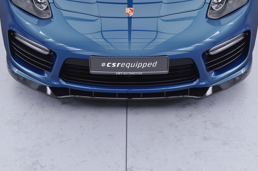 CSR Frontspoiler | Cup-Spoilerlippe mit ABE für Porsche Panamera 1 GTS/Turbo CSL371-S Strukturiert schwarz matt (keine Lackierung erforderlich)