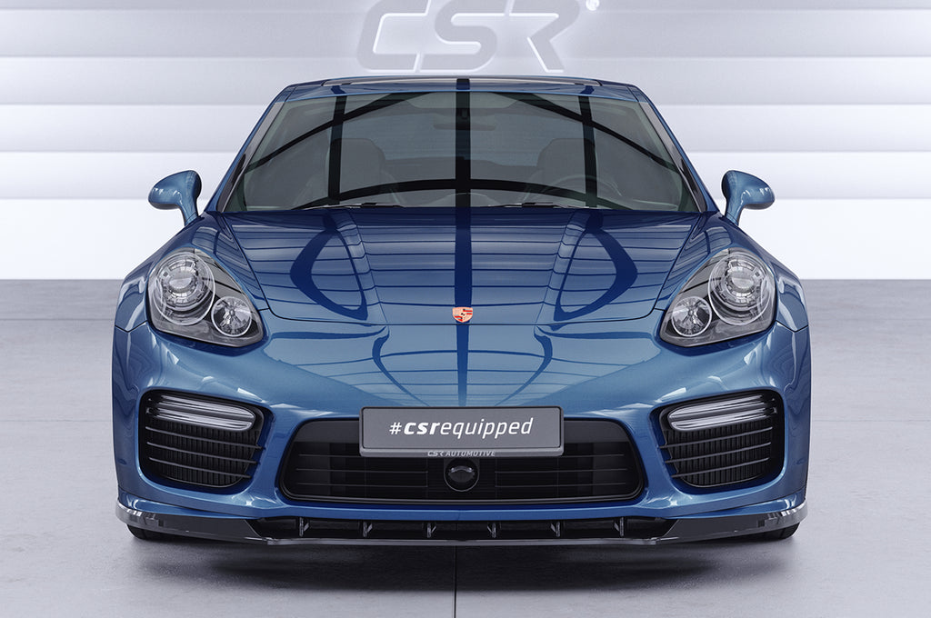 CSR Frontspoiler | Cup-Spoilerlippe mit ABE für Porsche Panamera 1 GTS/Turbo CSL371-S Strukturiert schwarz matt (keine Lackierung erforderlich)