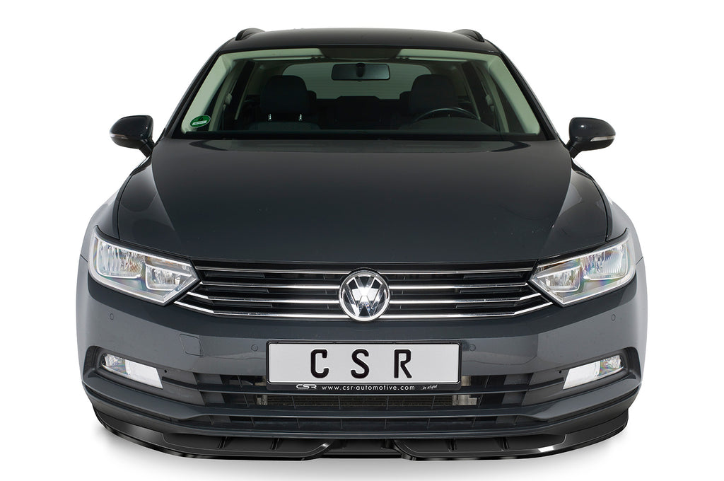 CSR Frontspoiler | Cup-Spoilerlippe mit ABE für VW Passat B8 Typ 3G CSL374-S Strukturiert schwarz matt (keine Lackierung erforderlich)