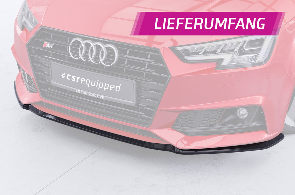 CSR Frontspoiler | Cup-Spoilerlippe mit ABE für Audi A4 B9 8W S-Line / S4 B9 8W CSL377