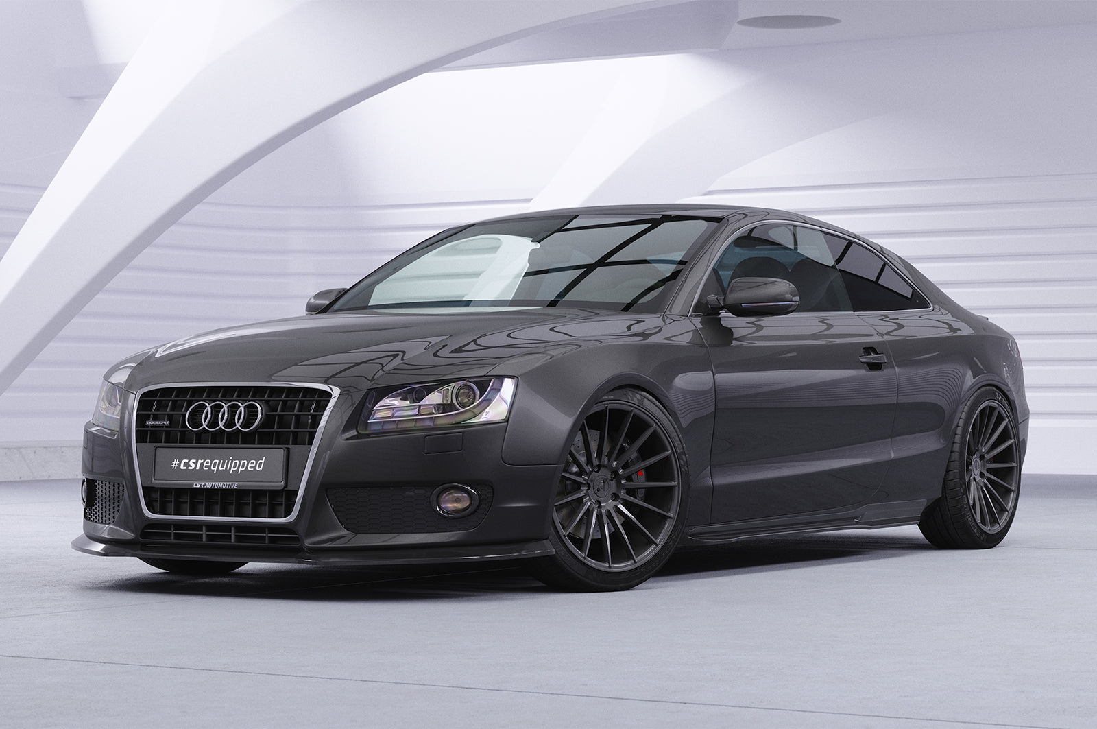 CSR Frontspoiler | Cup-Spoilerlippe mit ABE für Audi A5 8T CSL378-L Unlackiert roh (Lackierung erforderlich)
