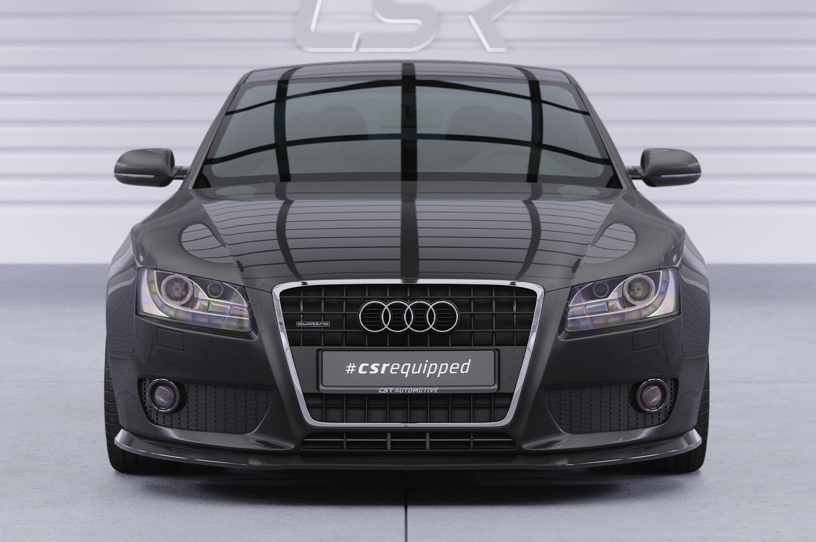 CSR Frontspoiler | Cup-Spoilerlippe mit ABE für Audi A5 8T CSL378-L Unlackiert roh (Lackierung erforderlich)