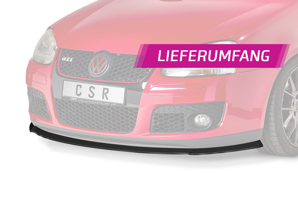 CSR Frontspoiler | Cup-Spoilerlippe mit ABE für VW Golf 5 GTI/GT CSL382-L Unlackiert roh (Lackierung erforderlich)