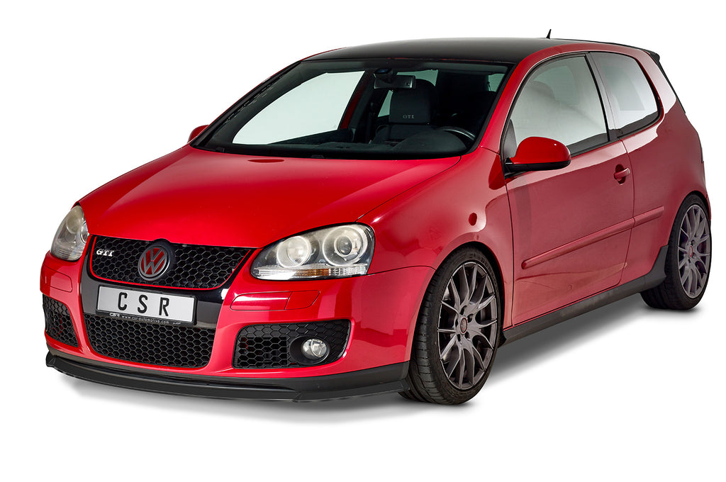 CSR Frontspoiler | Cup-Spoilerlippe mit ABE für VW Golf 5 GTI/GT CSL382-S Strukturiert schwarz matt (keine Lackierung erforderlich)