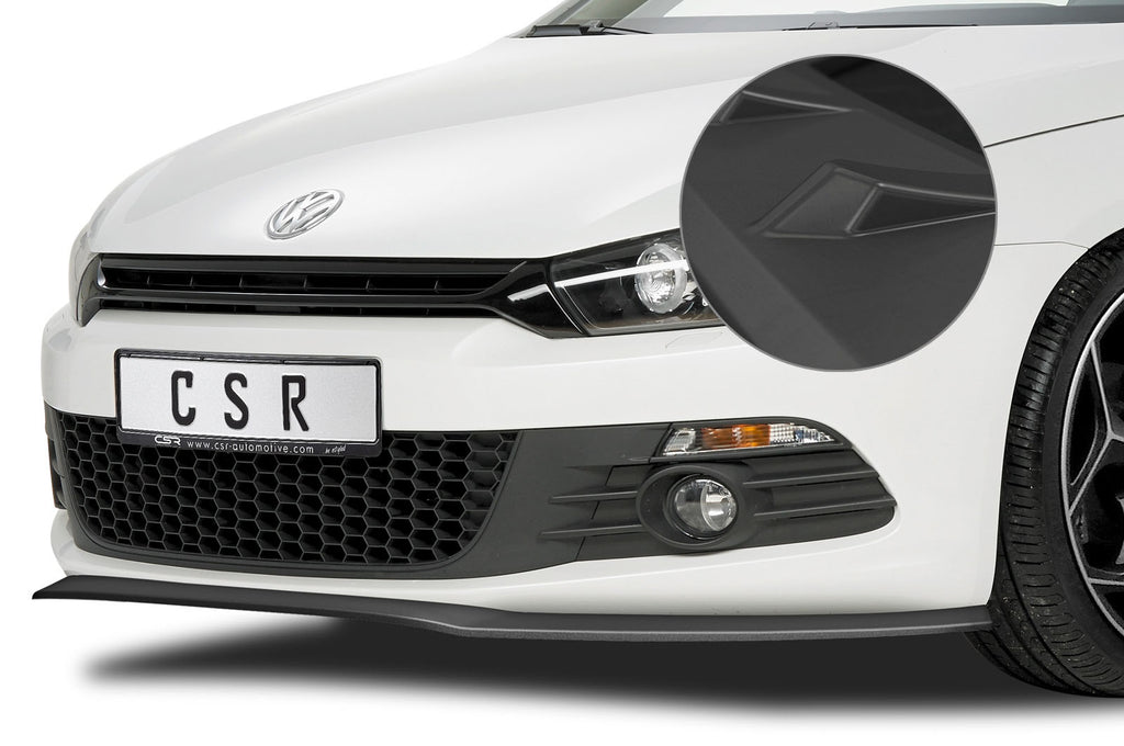 CSR Frontspoiler | Cup-Spoilerlippe mit ABE für VW Scirocco III CSL383-L Unlackiert roh (Lackierung erforderlich)