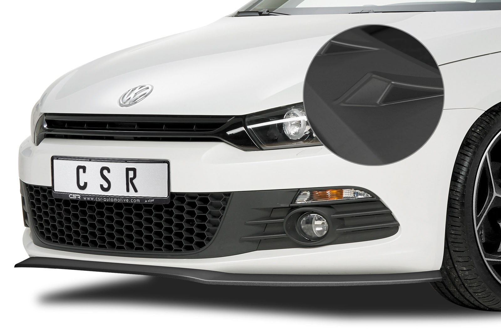 CSR Frontspoiler | Cup-Spoilerlippe mit ABE für VW Scirocco III CSL383-L Unlackiert roh (Lackierung erforderlich)