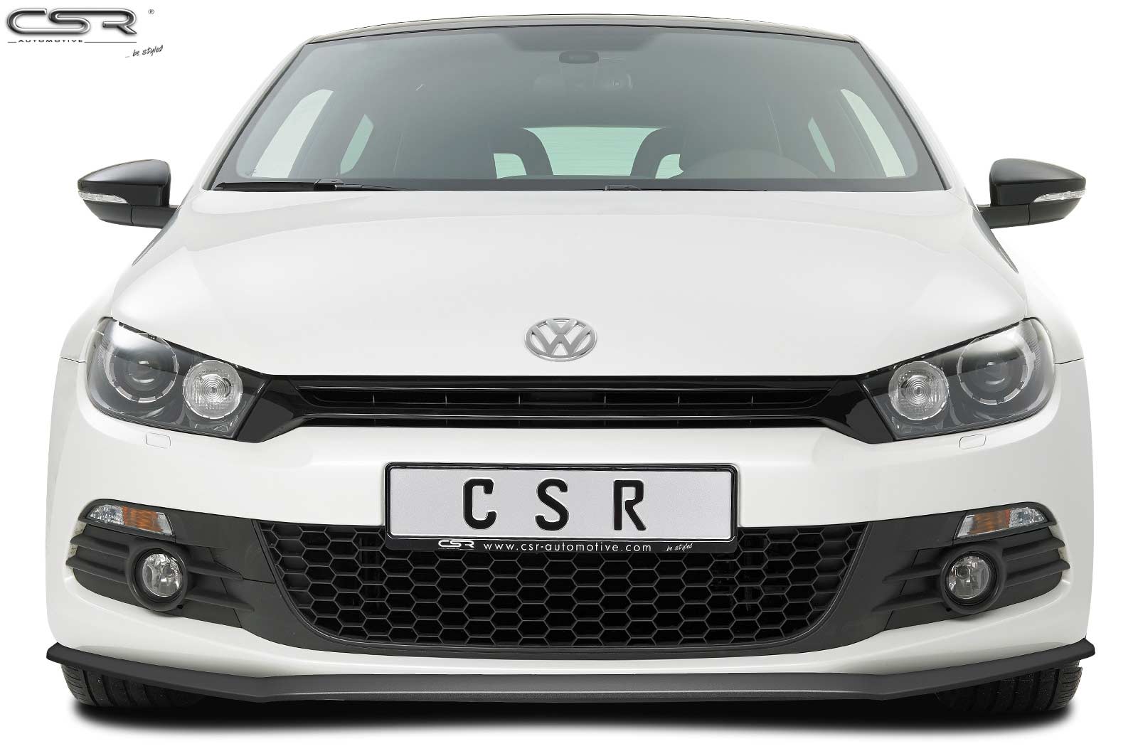 CSR Frontspoiler | Cup-Spoilerlippe mit ABE für VW Scirocco III CSL383-C Carbon Look Hochglanz (keine Lackierung erforderlich)