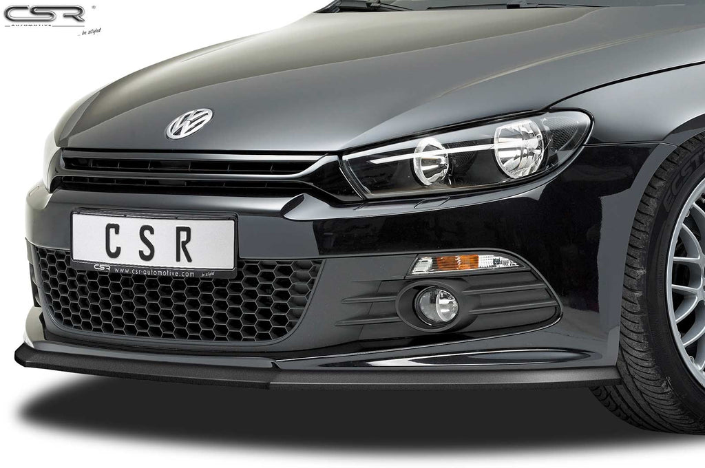 CSR Frontspoiler | Cup-Spoilerlippe mit ABE für VW Scirocco III R-Line CSL385-S Strukturiert schwarz matt (keine Lackierung erforderlich)