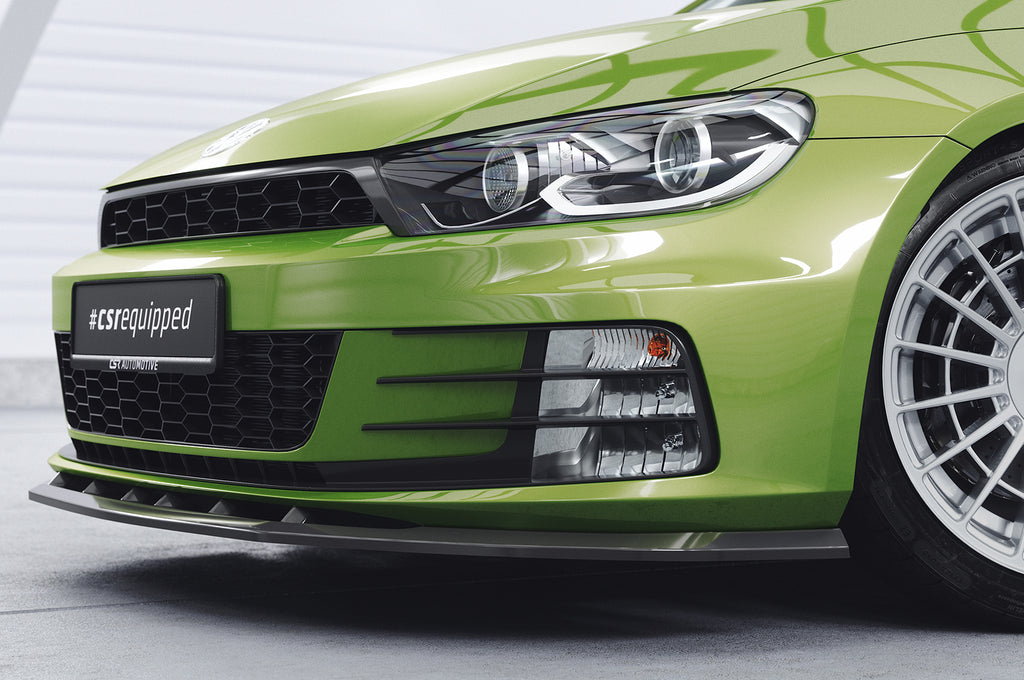 CSR Frontspoiler | Cup-Spoilerlippe mit ABE für VW Scirocco III R-Line CSL386-S Strukturiert schwarz matt (keine Lackierung erforderlich)