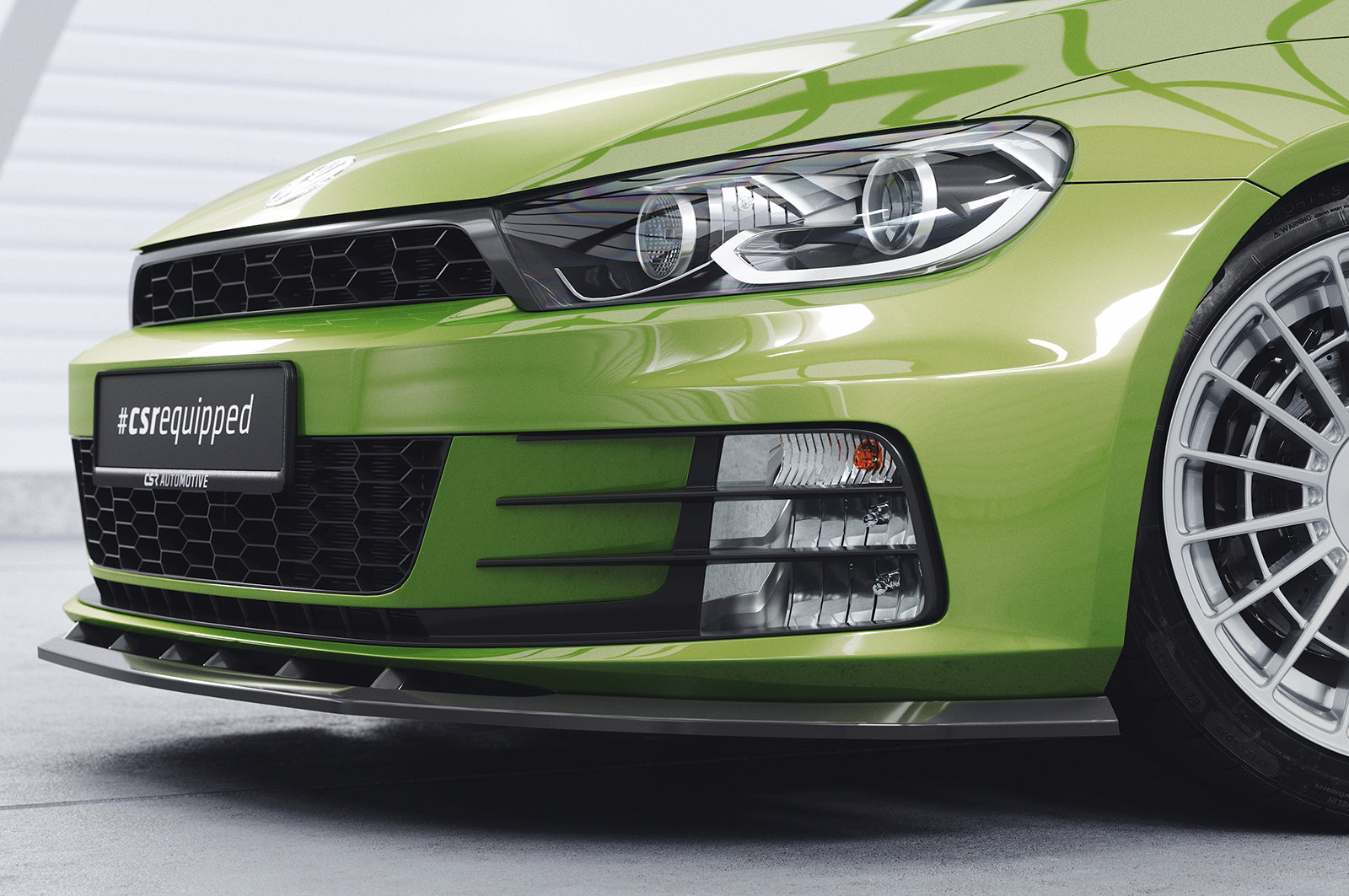 CSR Frontspoiler | Cup-Spoilerlippe mit ABE für VW Scirocco III R-Line CSL386-S Strukturiert schwarz matt (keine Lackierung erforderlich)