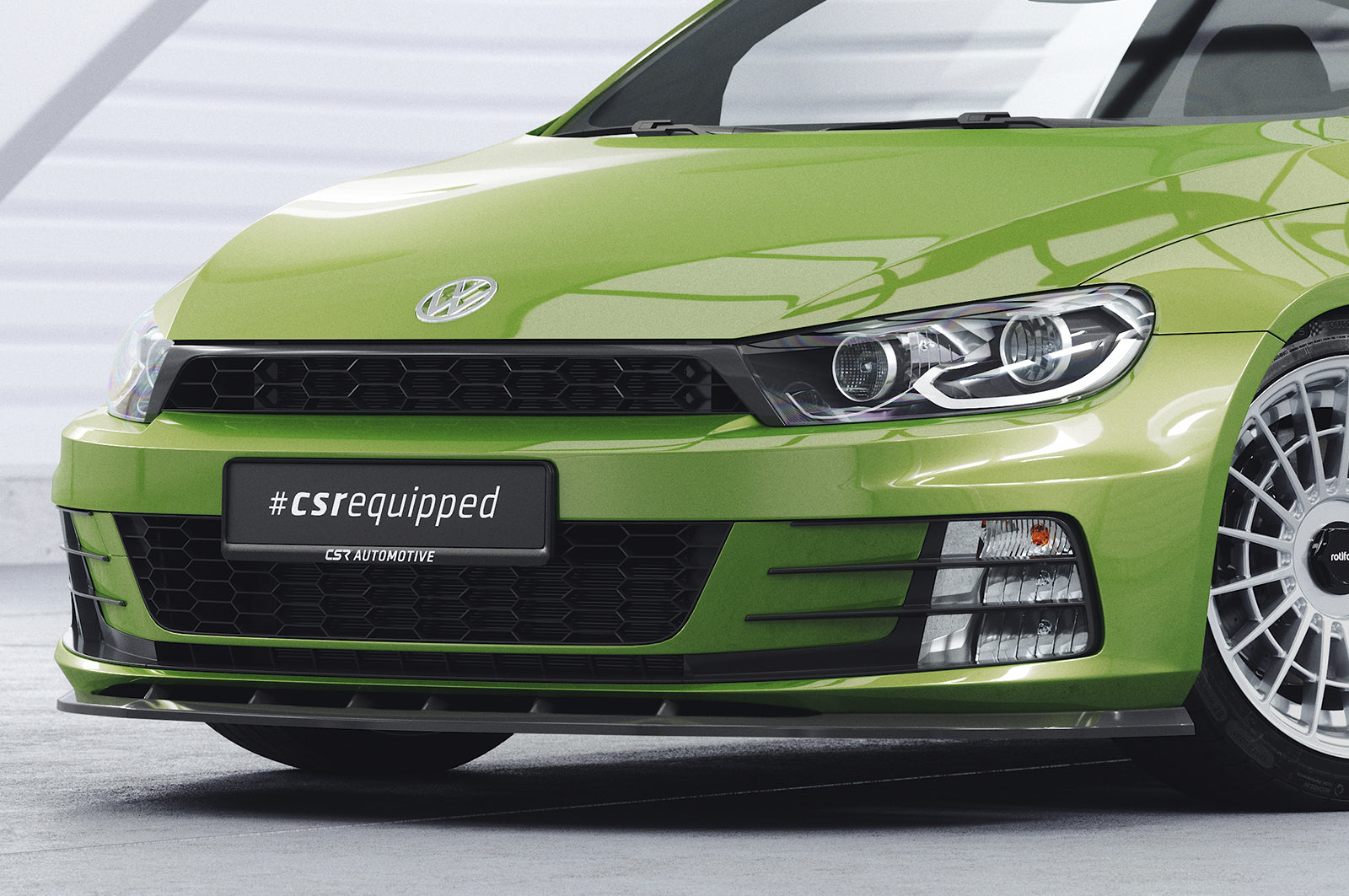 CSR Frontspoiler | Cup-Spoilerlippe mit ABE für VW Scirocco III R-Line CSL386-S Strukturiert schwarz matt (keine Lackierung erforderlich)