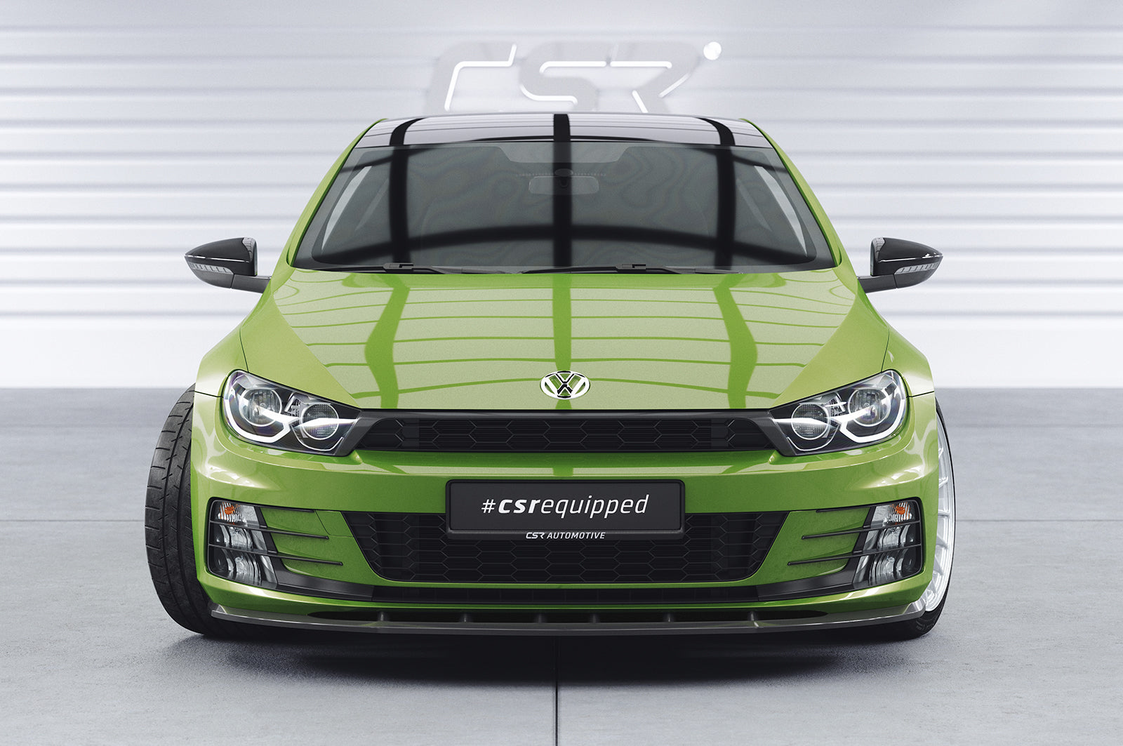 CSR Frontspoiler | Cup-Spoilerlippe mit ABE für VW Scirocco III R-Line CSL386-S Strukturiert schwarz matt (keine Lackierung erforderlich)