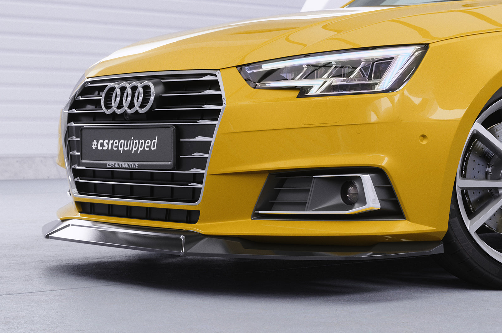 CSR Frontspoiler | Cup-Spoilerlippe mit ABE für Audi A4 B9 (Typ 8W) CSL387-C Carbon Look Hochglanz (keine Lackierung erforderlich)