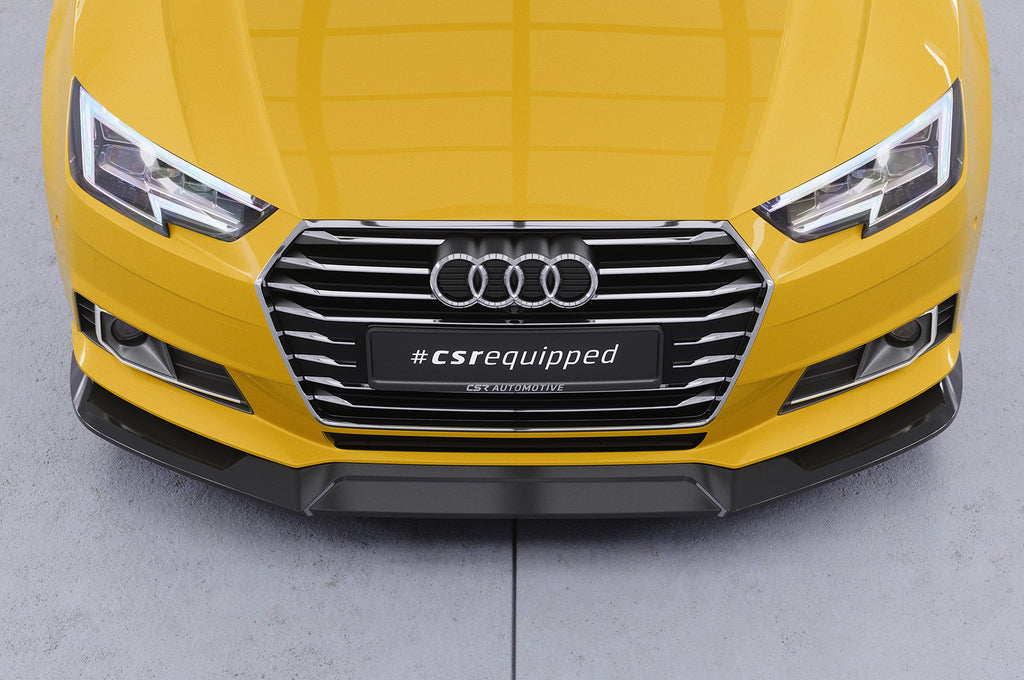 CSR Frontspoiler | Cup-Spoilerlippe mit ABE für Audi A4 B9 (Typ 8W) CSL387-C Carbon Look Hochglanz (keine Lackierung erforderlich)